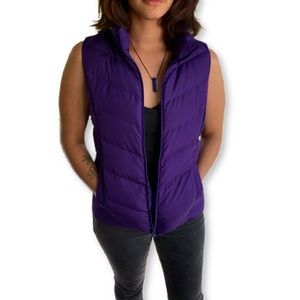 Lands’ End Polyester Down Purple Vest size S